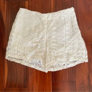 Hollister white shorts